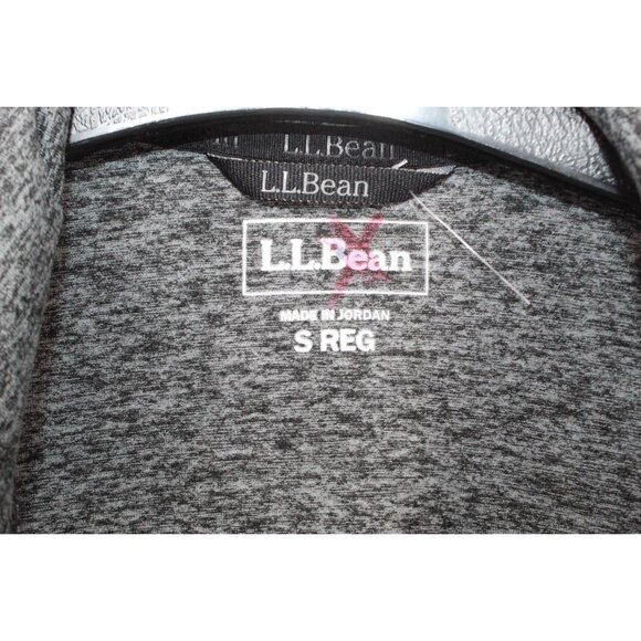LL Bean VentureSoft Pullover Sweatshirt Quarter Zip Black Marl Size S - Picture 7 of 11